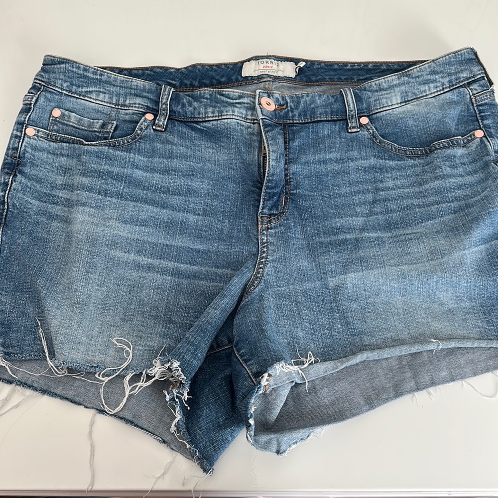 Torrid 22 Plus Size Denim Cutoff Shorts